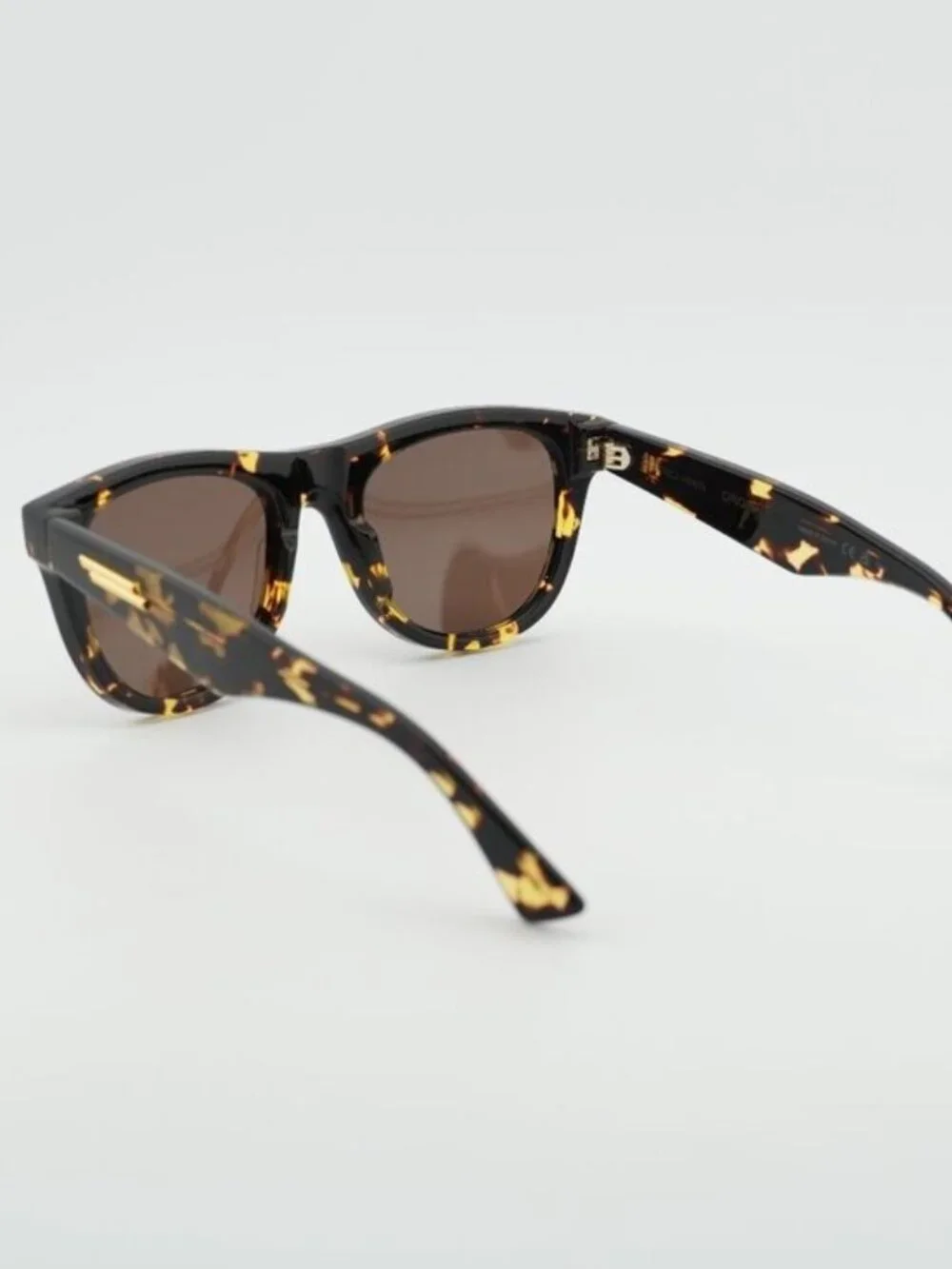 Bottega Veneta BV1001S 002 Sunglasses Havana Square Frame, Brown Lenses